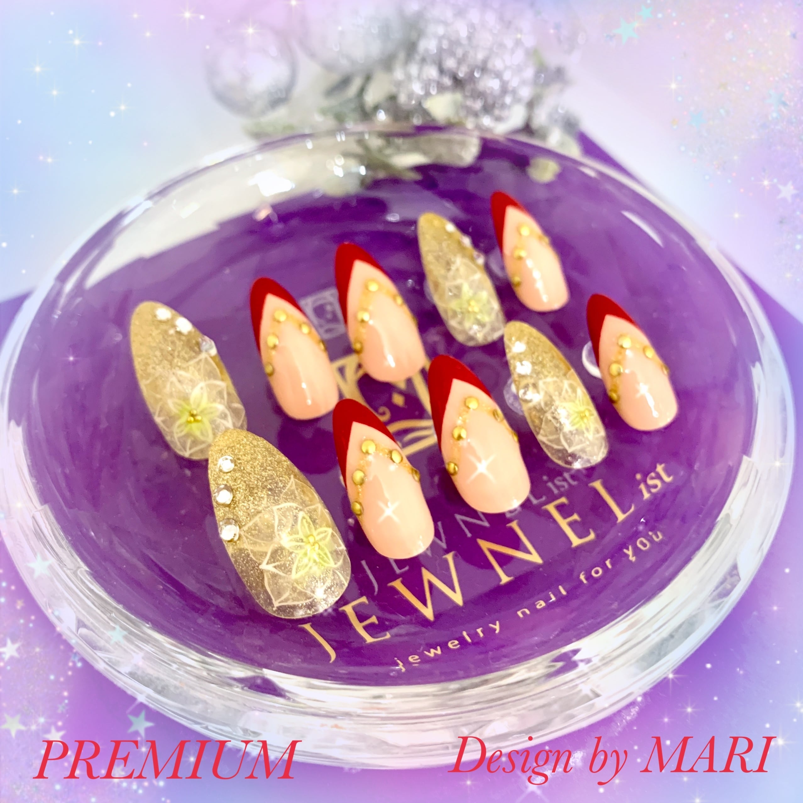 jewel (ジュネル)ハンドメイドネイルチップ 12個セット