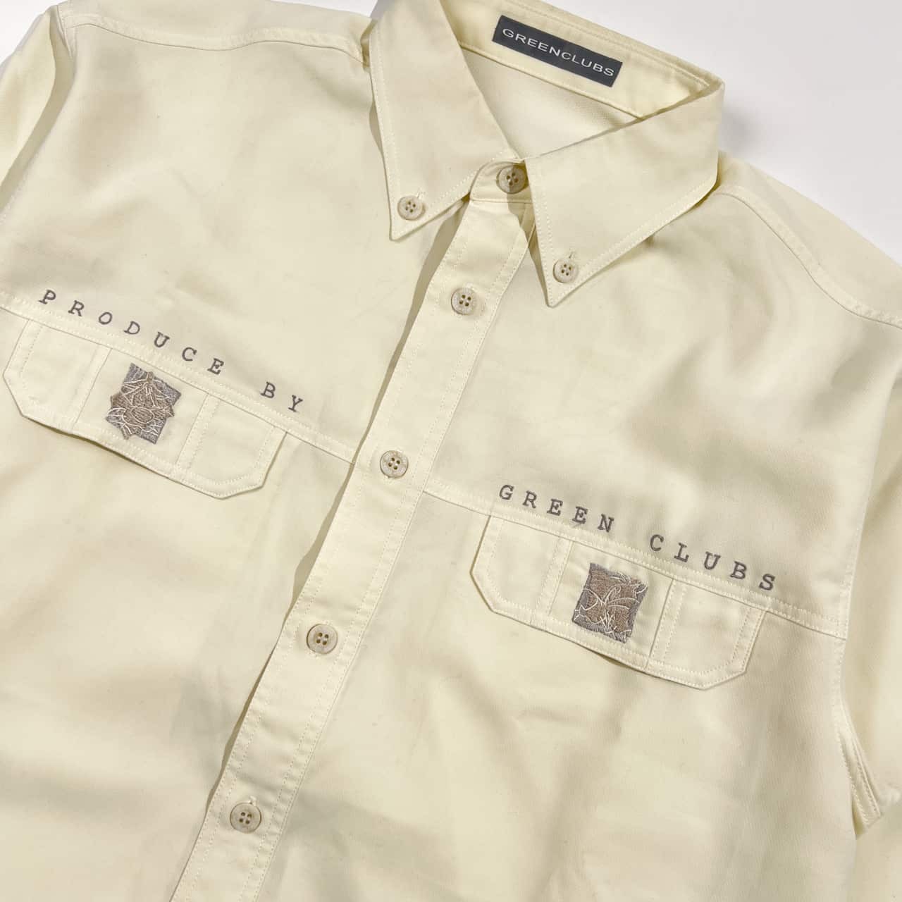 GREENCLUBS グリーンクラブ BD ボタンダウン 長袖シャツ 3/アイボリー 系 メンズ