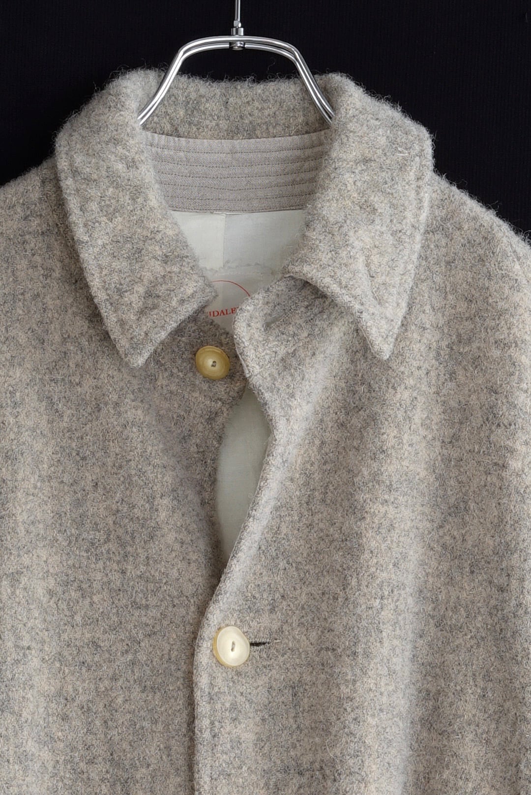 CHEZ VIDALENC - COAT BOBI HARRIS TWEED FELT (MOON) | Brownie