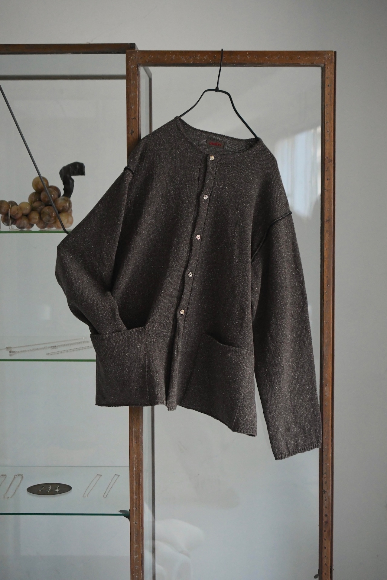 obafer / Silknep Crew Cardigan (Brown)