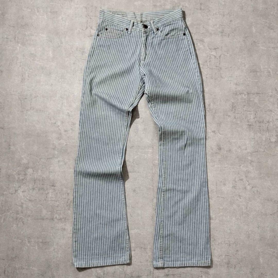Lee ヒッコリー ストライプ ベルボトム ブーツカット フレアデニム 