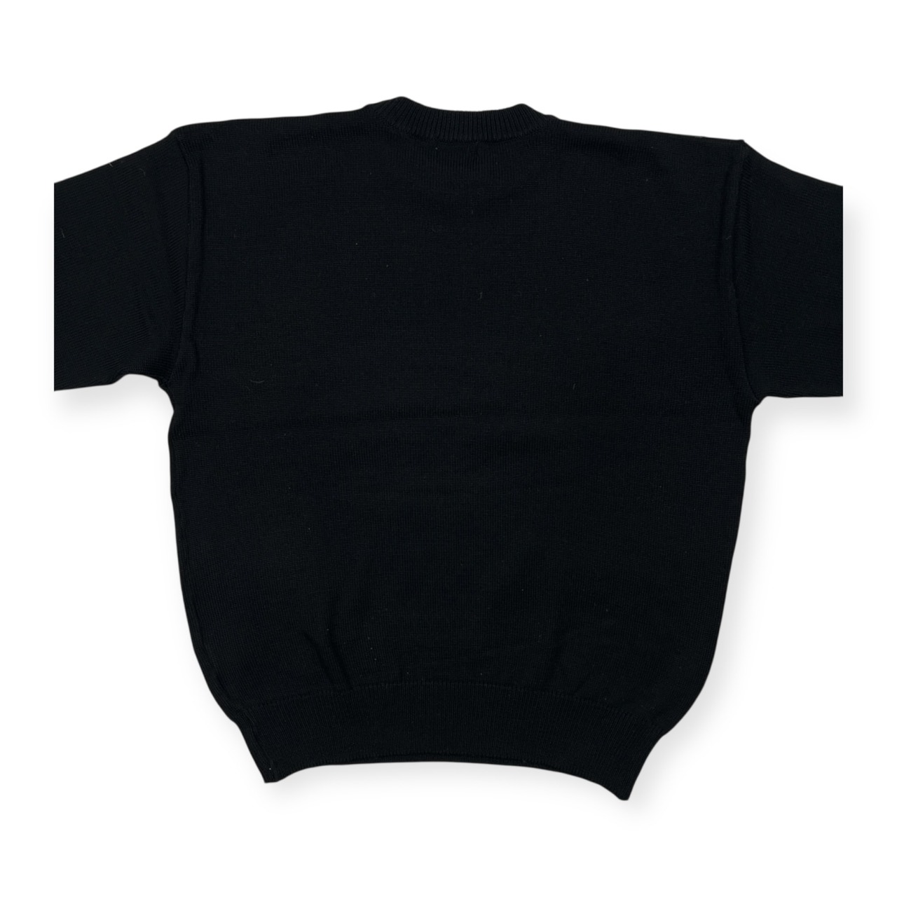 希少 renoma レノマ sports club チェック風 デザイン ウールニットセーター サイズ 48 /オールド/ビンテージ/ブラック