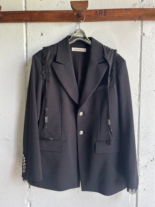 tanaka daisuke gather collar peaked lapel jacket