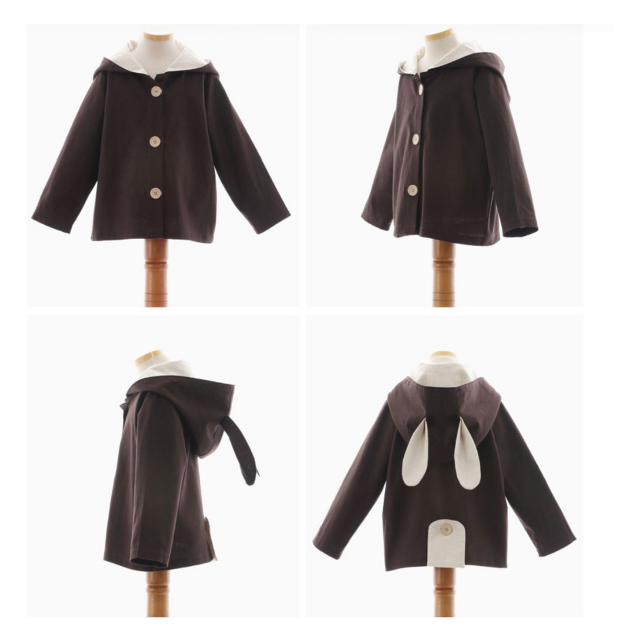 【予約】型紙のみ｜子ども用うさ耳ジャケット｜サイズ90〜150｜商用利用OK