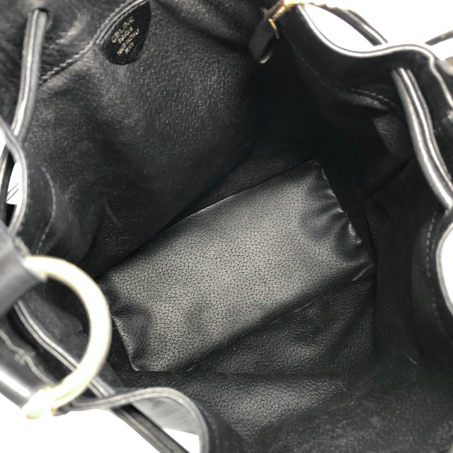CELINE セリーヌ ショルダーバッグ ブラック ガンチーニ レザー 巾着 vintage ヴィンテージ オールド pm8nst