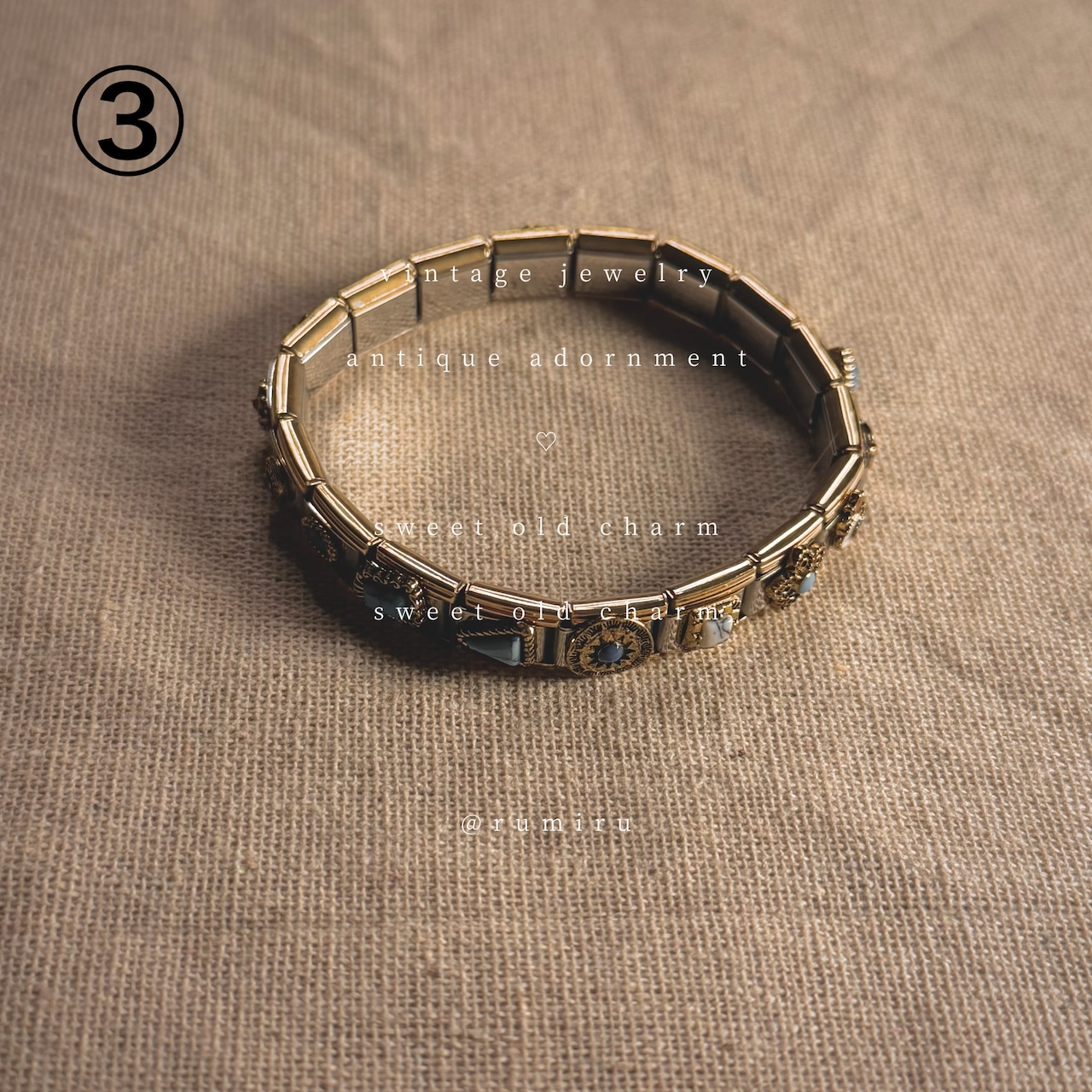 ハンドメイド イタリアンチャーム ヴィンテージジュエル ブレスレット - 4