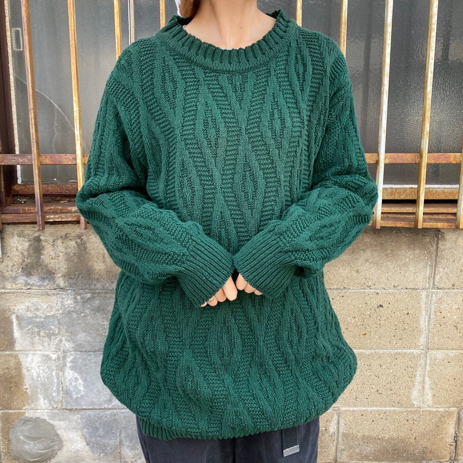 Usa製 Munsingwear 3d コットンニットセーター メンズxl 古着 緑 グリーン ニットセーター Cave 古着屋 公式 古着通販サイト