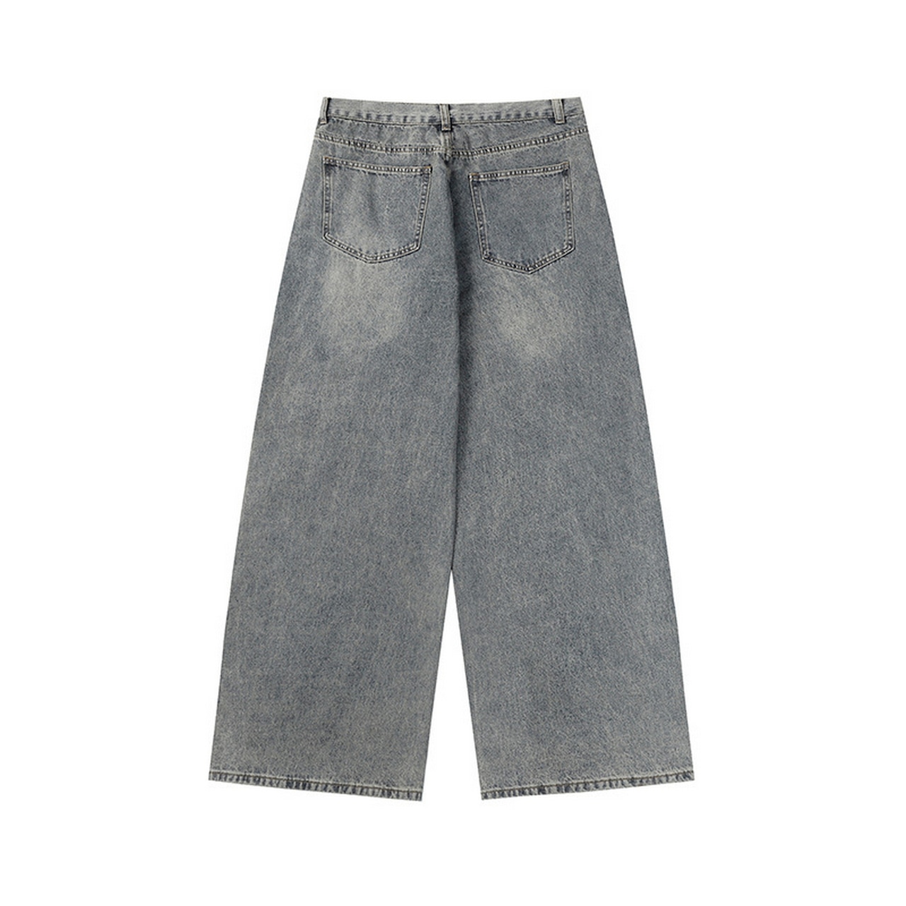 ストリート ウォッシュ加工 星デニムパンツ P263