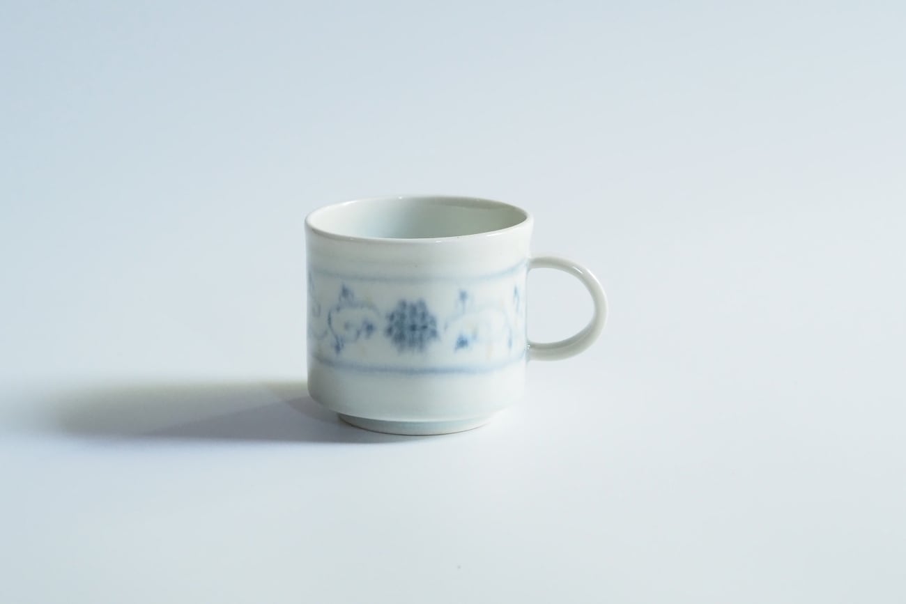 安南ルリ更紗唐草コーヒーカップ 村山朋子