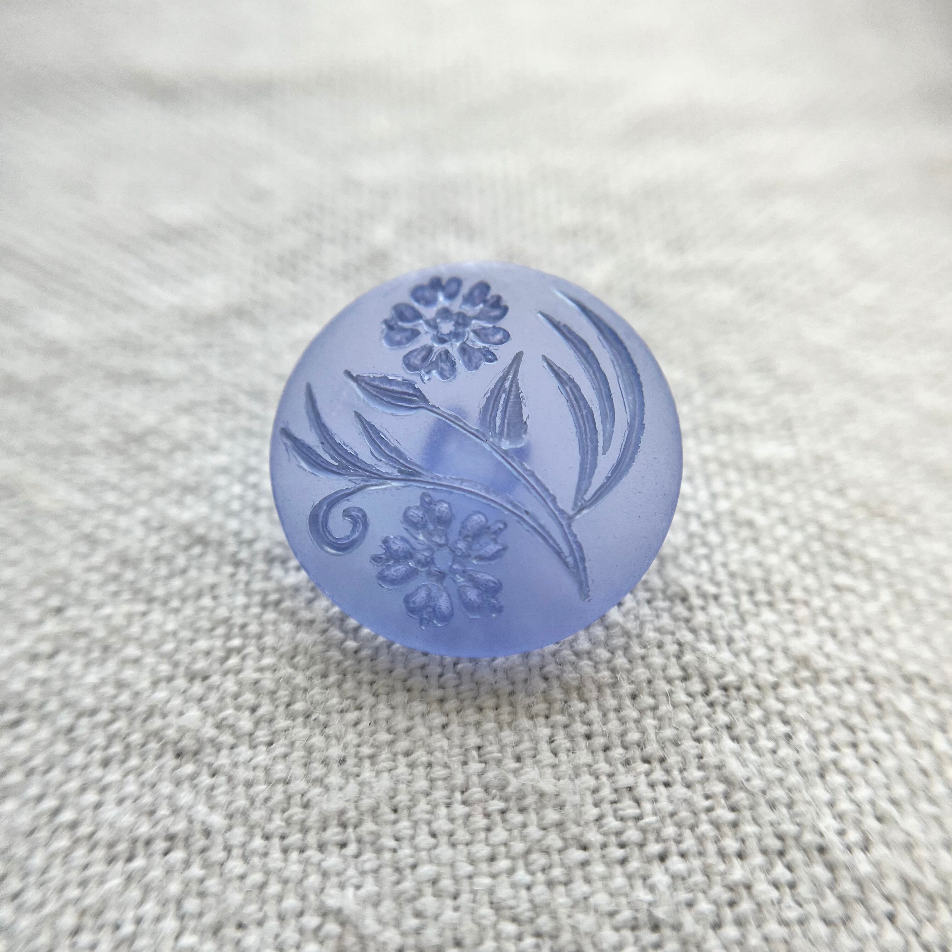 ブルー 2輪フラワー 18mm
