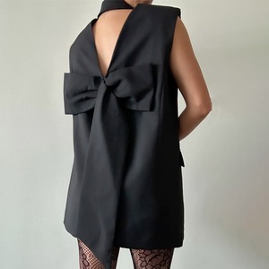 バック リボン ミニ ワンピース 3412405