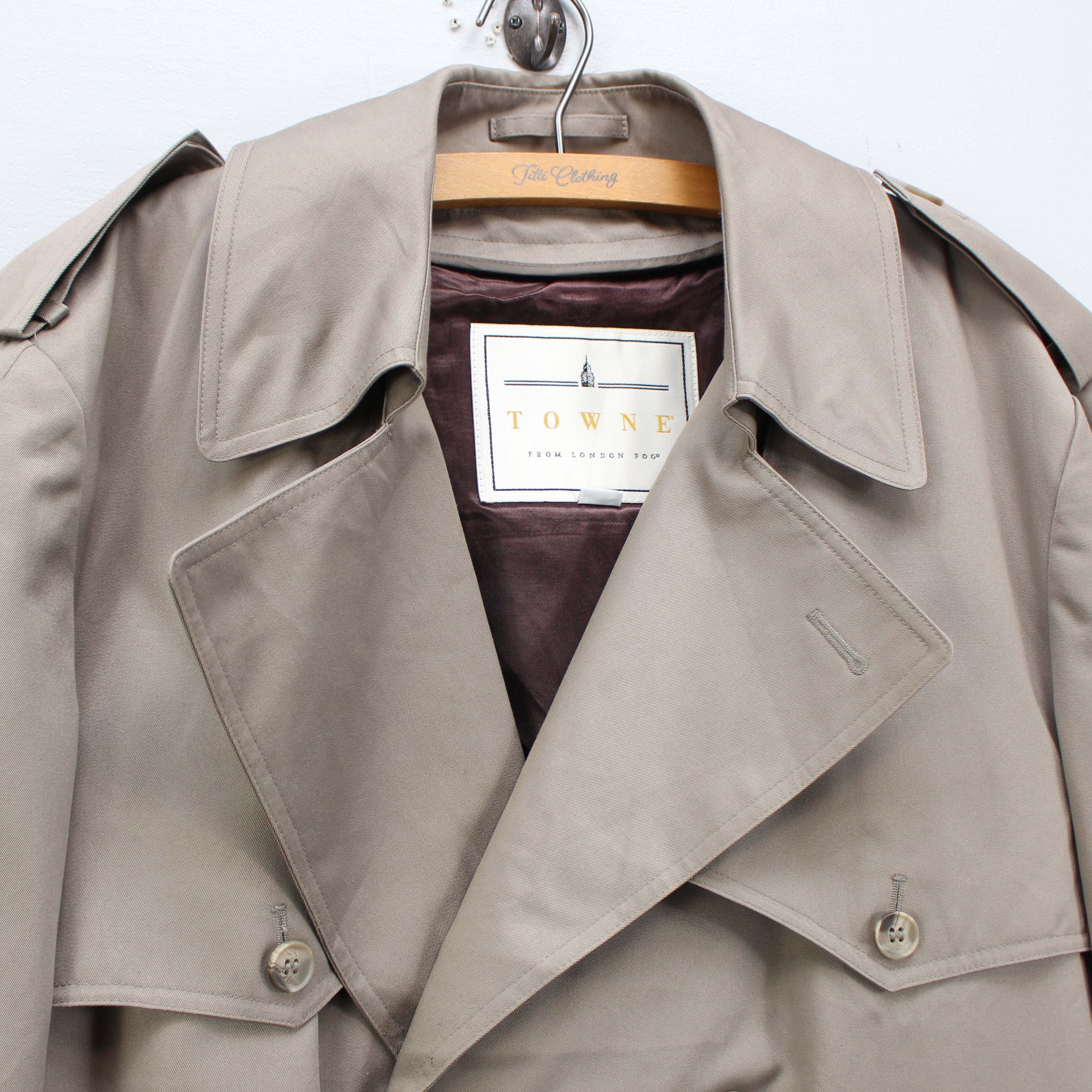 USA VINTAGE TOWNE BY LONDON FOG TRENCH COAT WITH LINER/アメリカ