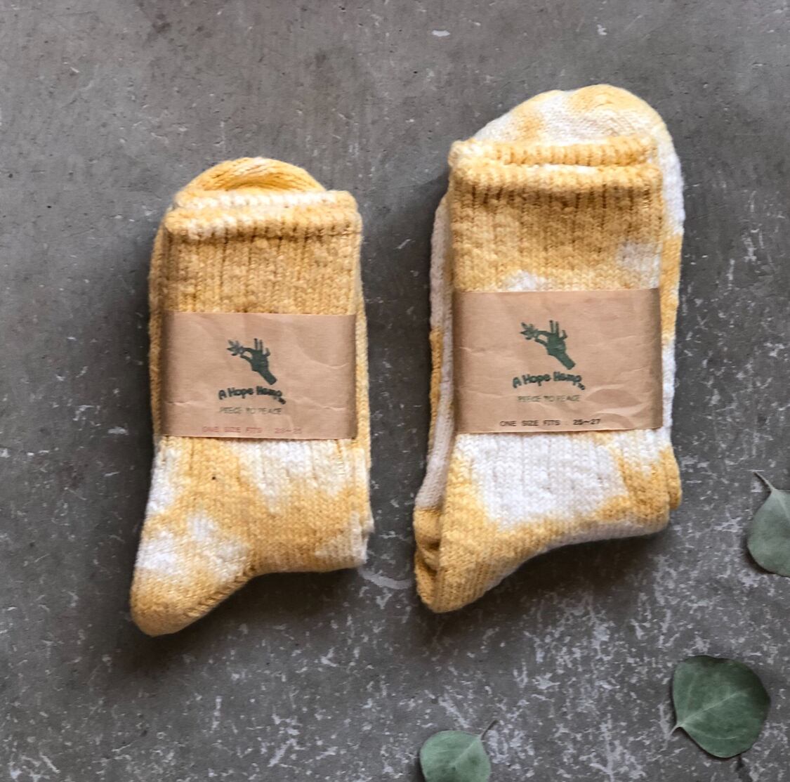 A HOPE HEMP / ソックス ベンガラ染め 《キハダ》Men's/Women's