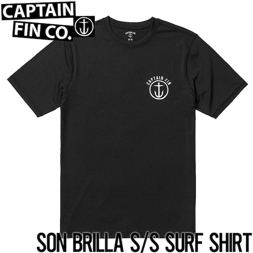 【送料無料】サーフTEE ラッシュガード CAPTAIN FIN キャプテンフィン SON BRILLA S/S SURF SHIRT 21A9132300 BLK 日本代理店正規品L