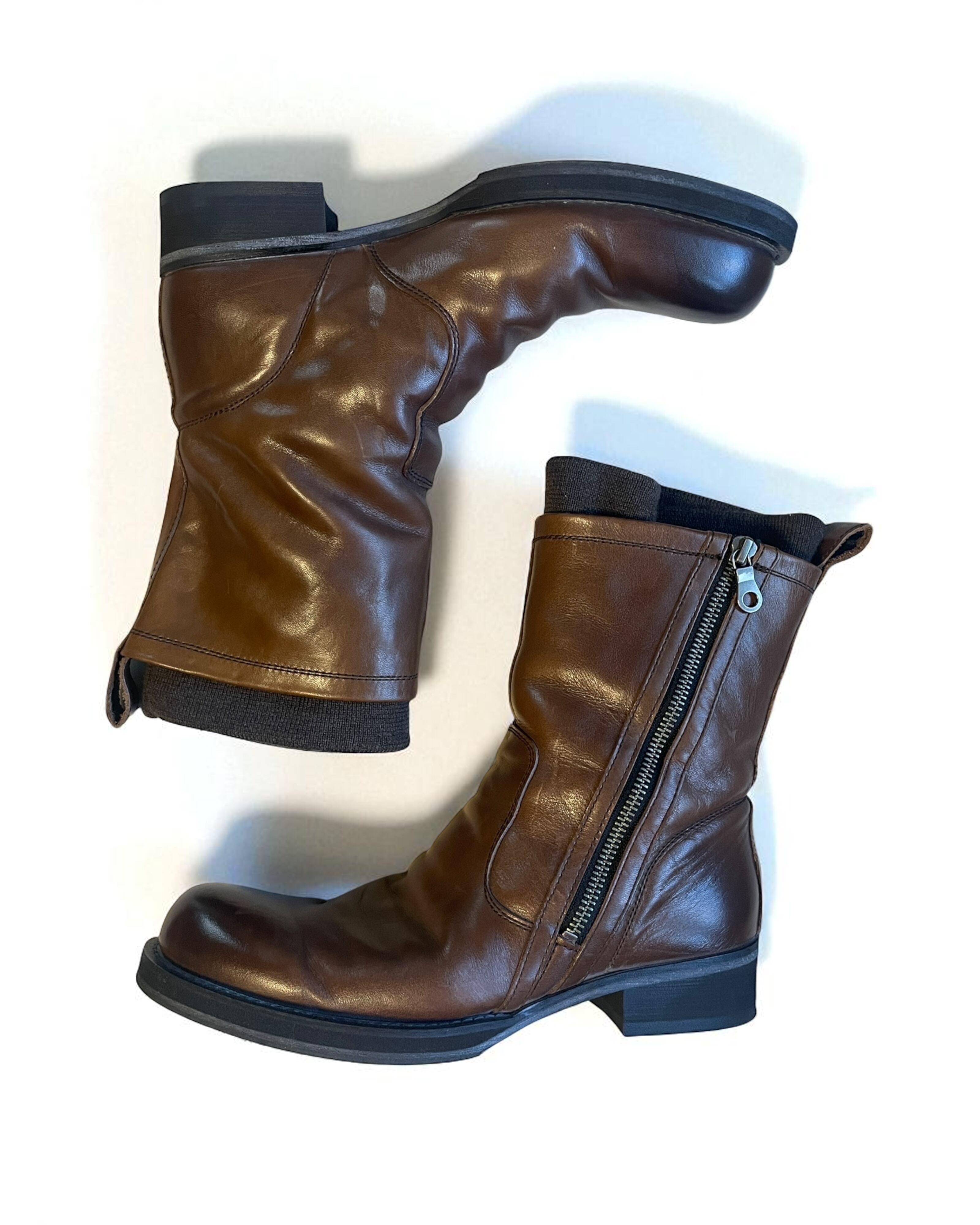 Y’s - Double Layered Side Zip Boots