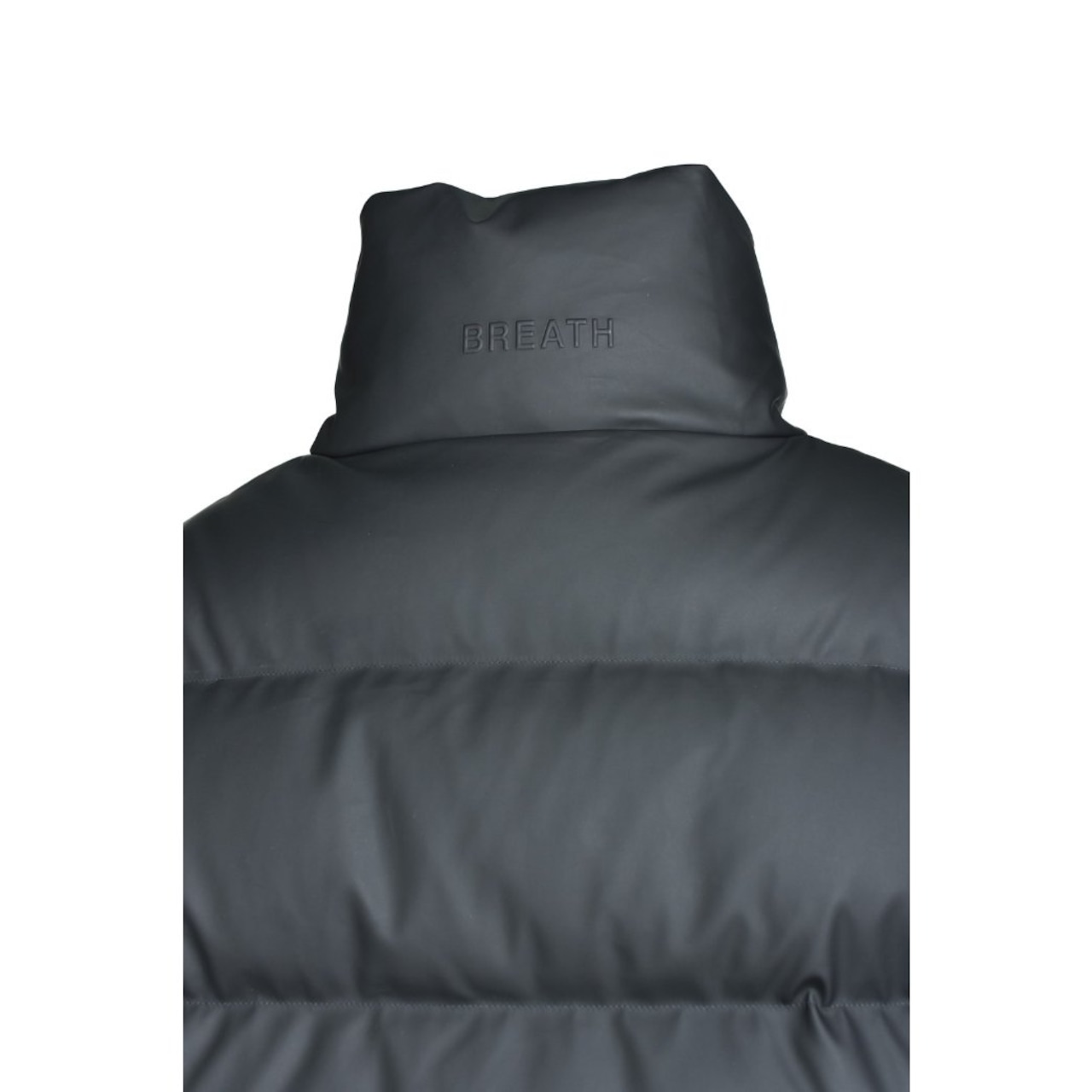 BREATH / faux leather matte down jacket