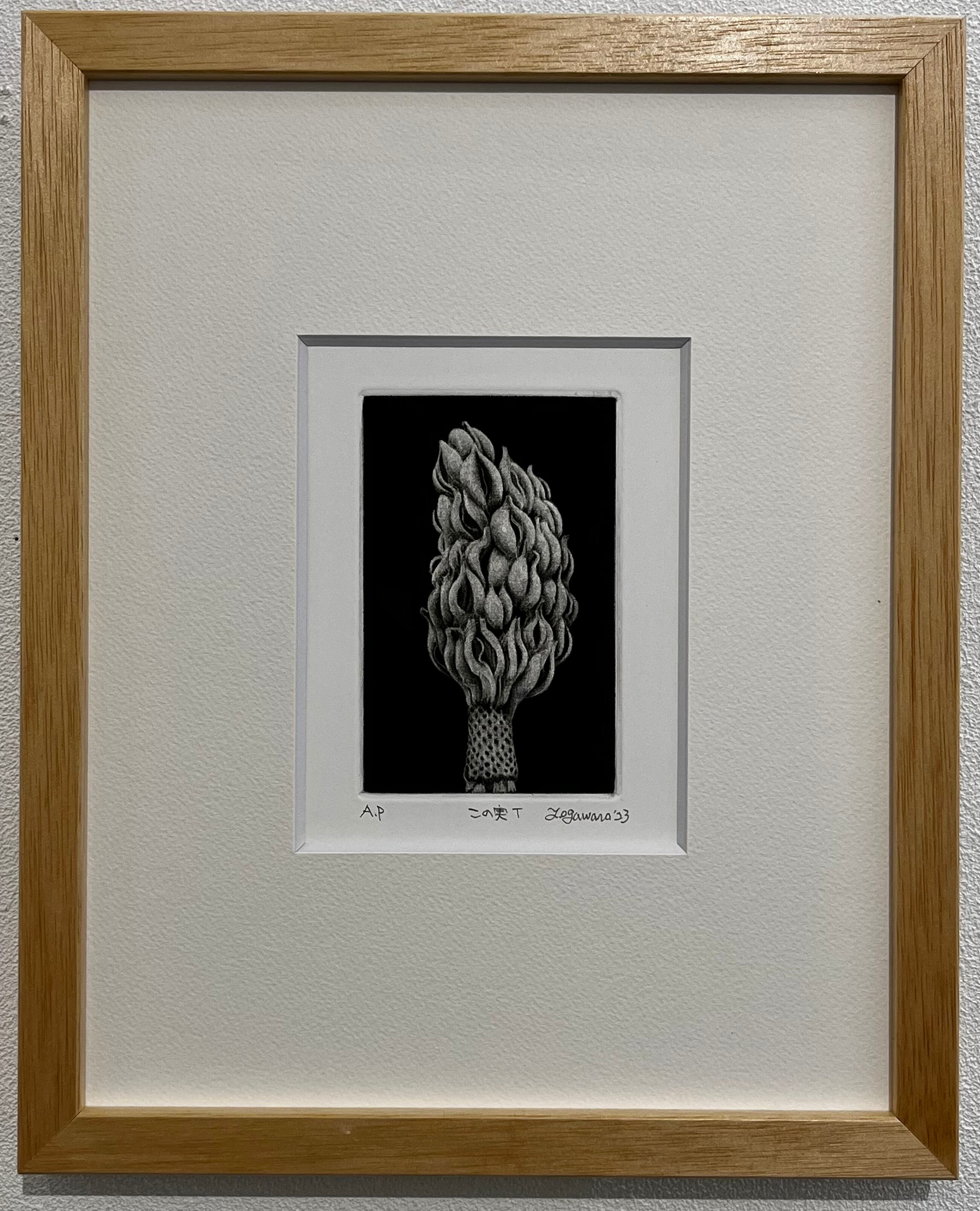 小河原康男銅板画みぎわyasuo ogawara