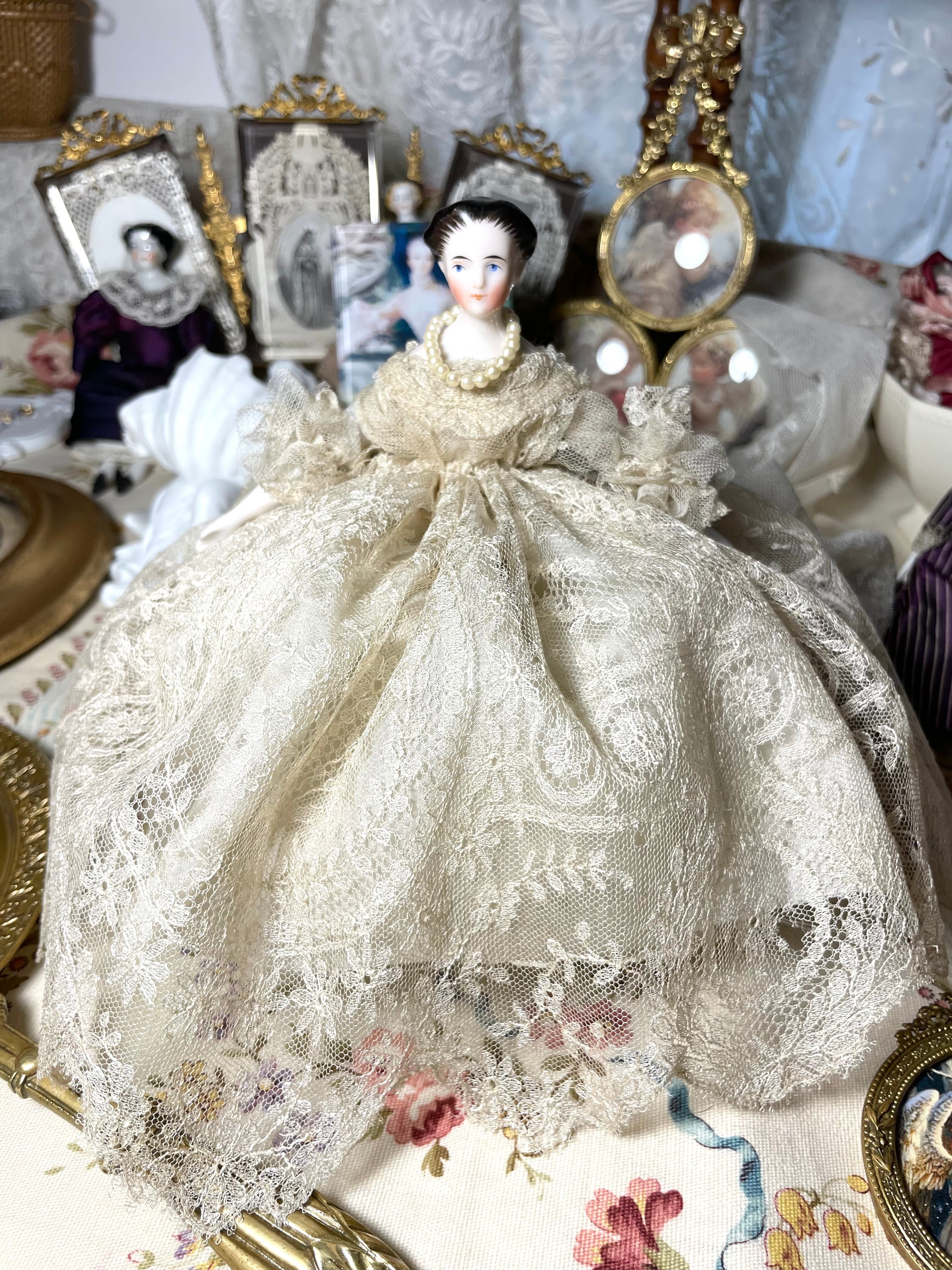 チャイナヘッドドール オーナメント クリスマス ヴィンテージ チャイナヘッドドール オーナメント クリスマスツリー ヴィンテージ