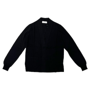 GranSasso(グランサッソ)  Cotton Buttonless Cardigan(57185/20649/099)/BLACK