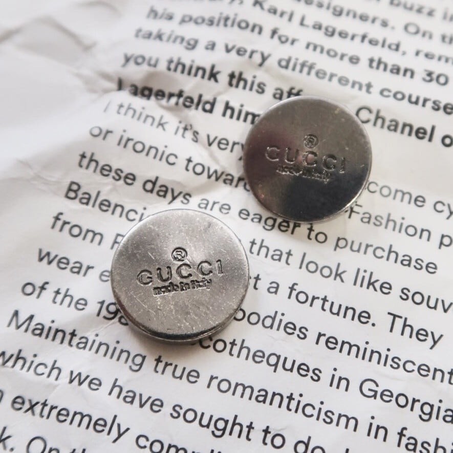 VINTAGE GUCCI BUTTON】プチロゴ メタルボタン 11mm G-19003 | annvintage