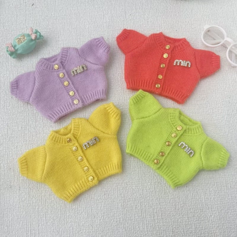 軽奢な秋冬季節!ほっこり軽奢セーター♡ラブブ用セーター Labubu 4色展開セーター 全世代のLabubuを彩る上品なコーデ 15cm/17cm