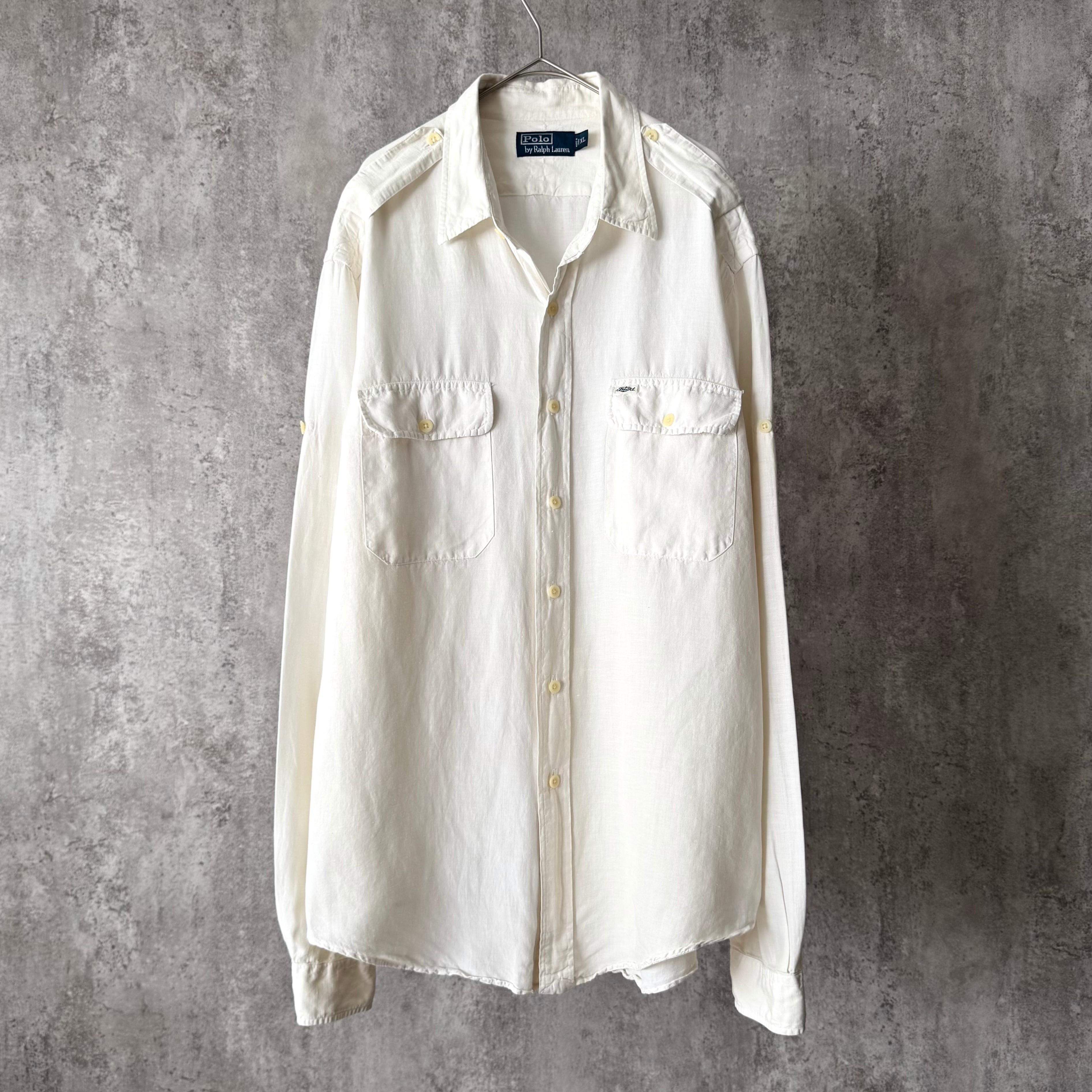 90s~ Ralph Lauren silk linen safari shirt | Muri vintage