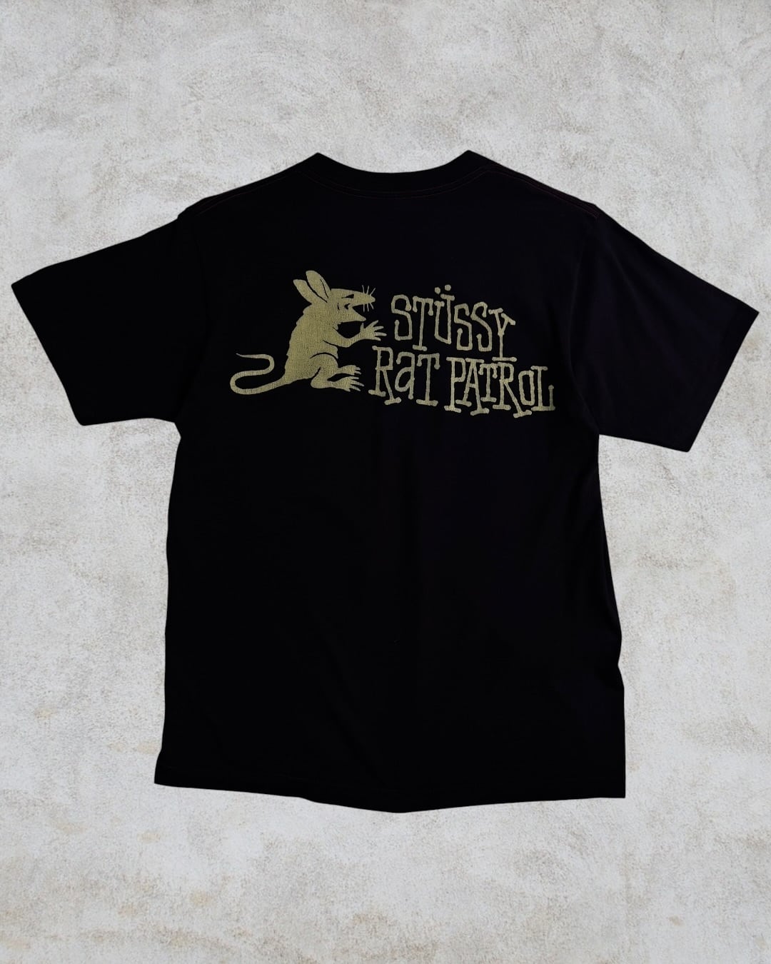 80's~90's old stussy RAT PATROL Design Tee “黒タグ” “ラット