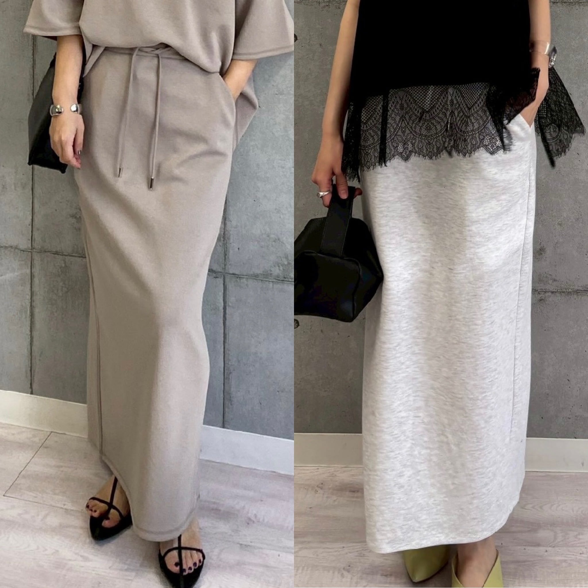 【 ROSIEE 】I ラインソフトスウェットスカート