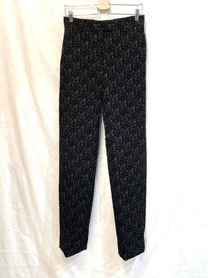 FUMIE TANAKA F23S-39 monogram slacks PA  size 1,2 color blacks size 1.color pur