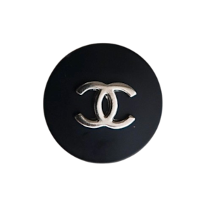 【VINTAGE CHANEL BUTTON】シルバーココマーク ボタン ネイビー 18mm C-24035