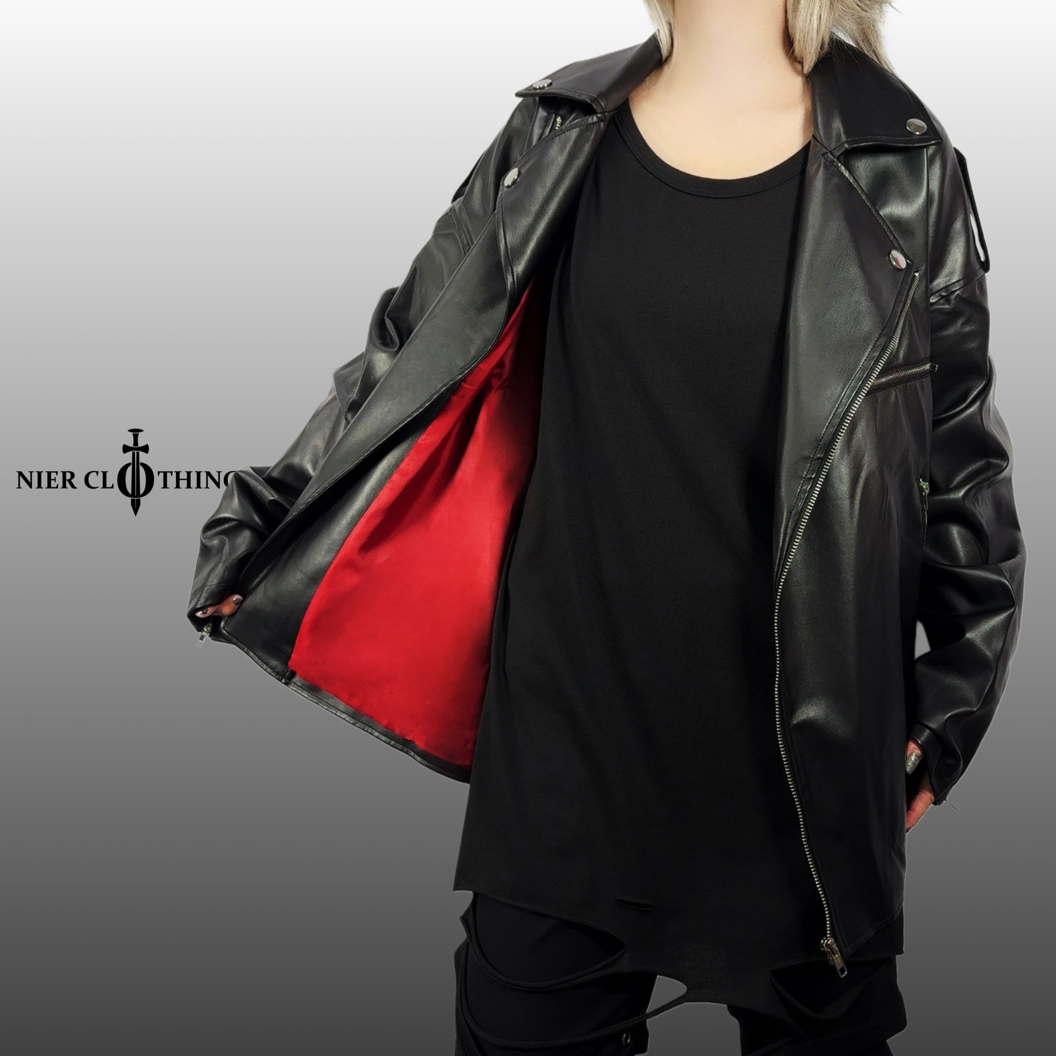 BLOOD LINER PU LEATHER JACKET | NIER CLOTHING