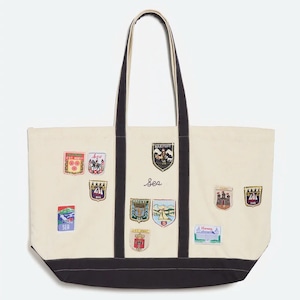 SEA NY DAVIS PATCHWORK TOTE BAG NAVY