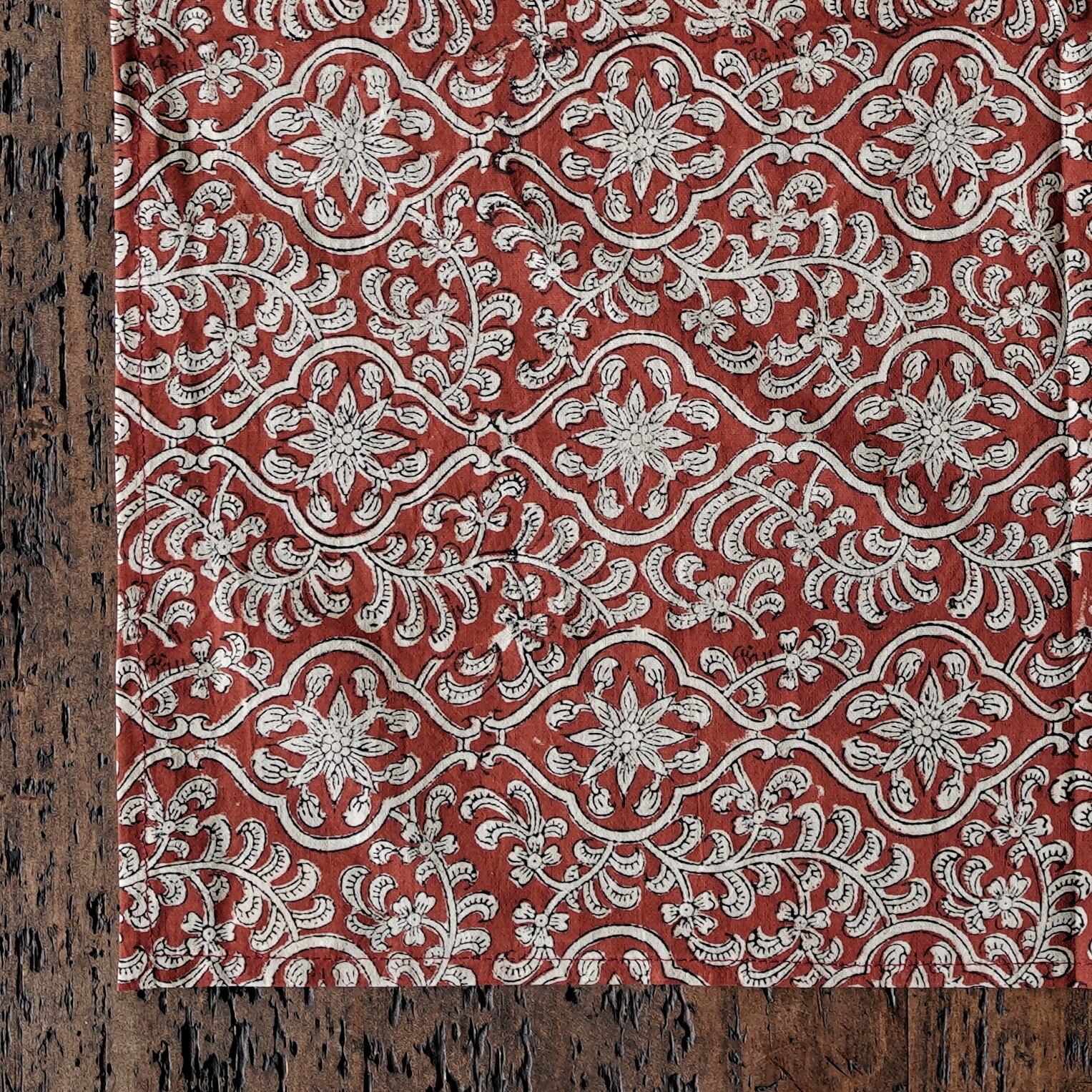 インド綿100% ブロックプリントバンダナ