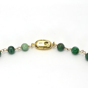 首元もおしゃれに！濃緑ミックスカラーネックレス A貨翡翠 jd_ne1083