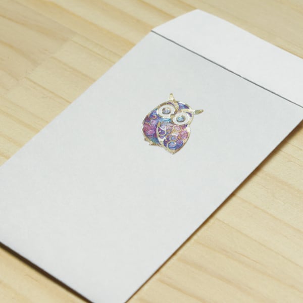 フクロウ】ハッピーモチーフポチ袋 PHM05-2 | KUSUNOKI