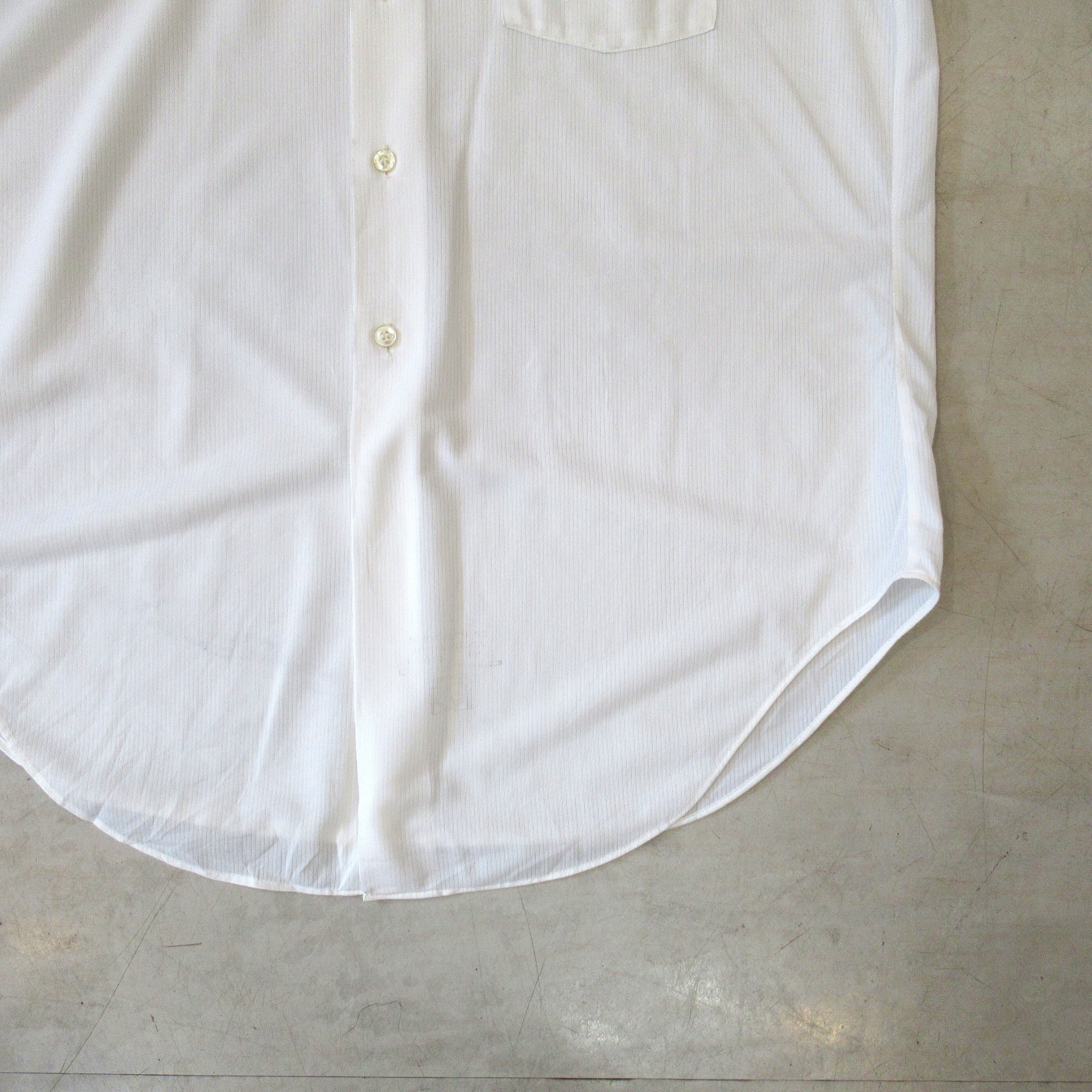 60S ARROW S/S Poly White Shirt【About 15 1/2】 | drop by