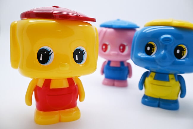 どうぶつのりソフビ人形　(イヌ、ウサギ、ゾウ)