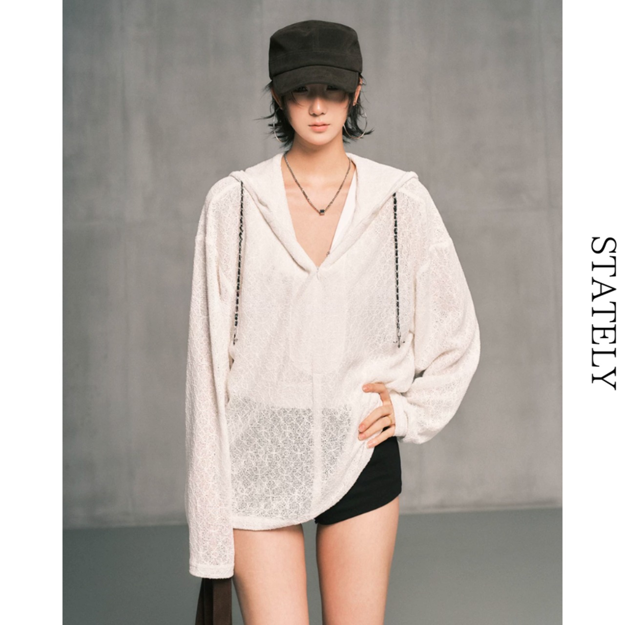 Chain Lace フーディートップス/5color_T48・画像13