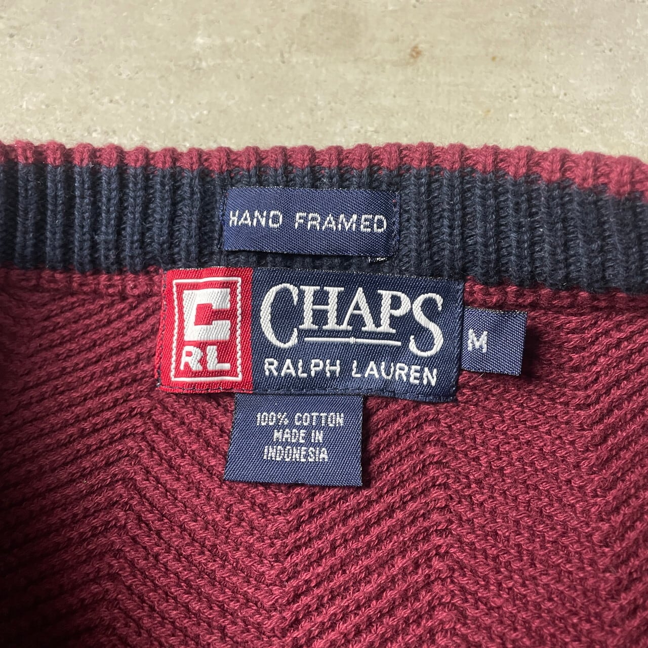 90年代 CHAPS Ralph Lauren チャップス ラルフローレン コットンニット 