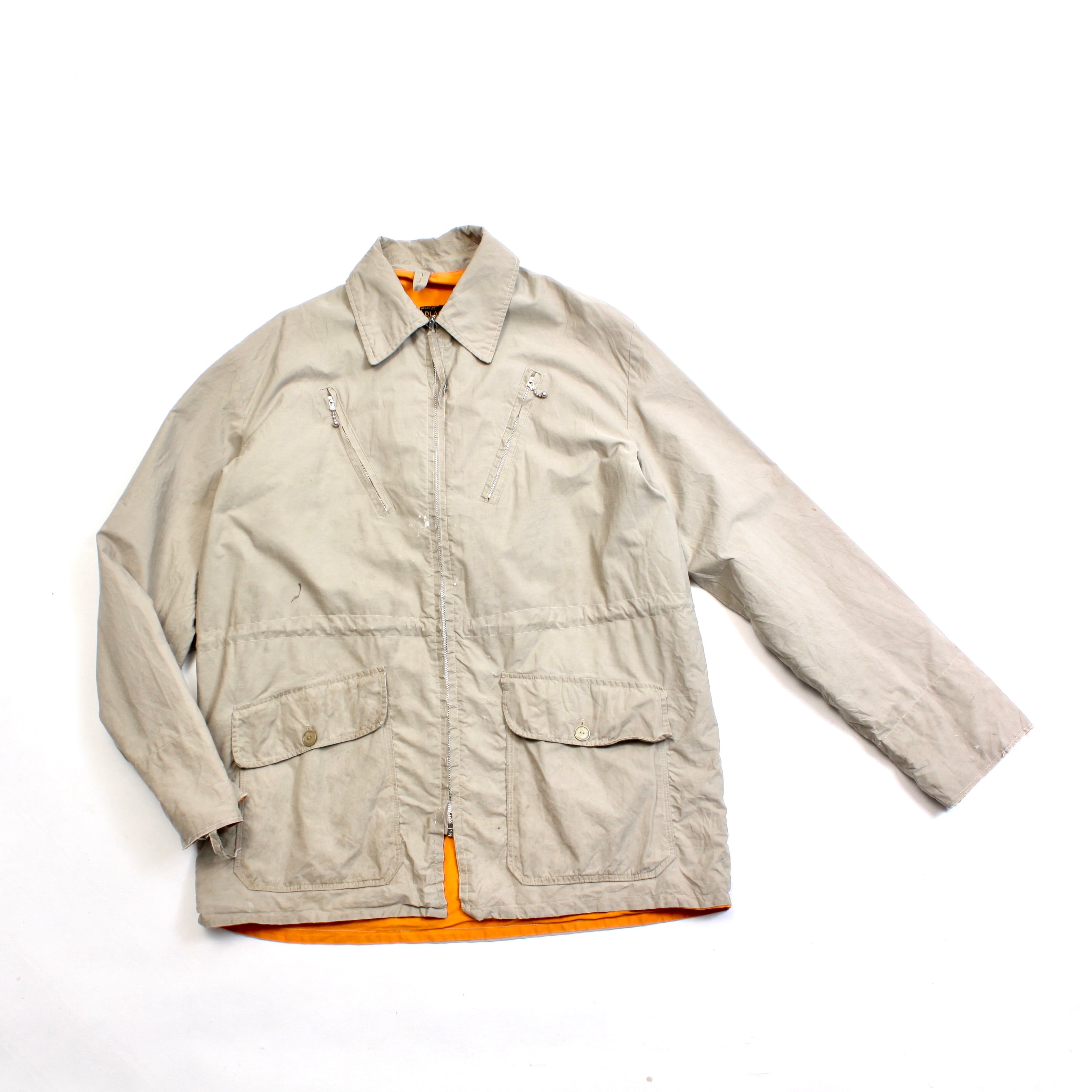 0415. ~1960's blacks ventile? jacket with hoodie 50s 60s 50年代 60