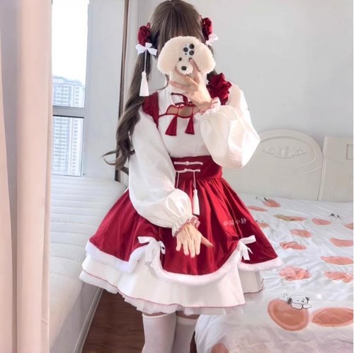 コスプレ♡大きいサイズあり♪　チャイナメイドワンピース　kos5