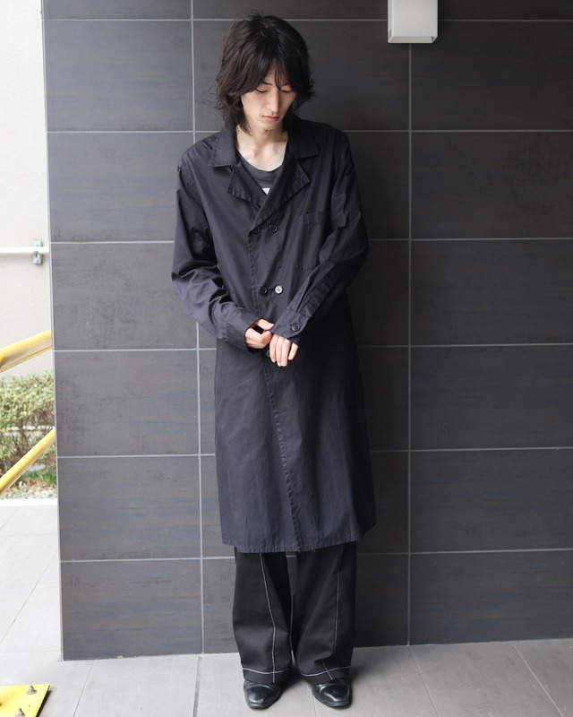 【Y's】nylon like double long coat