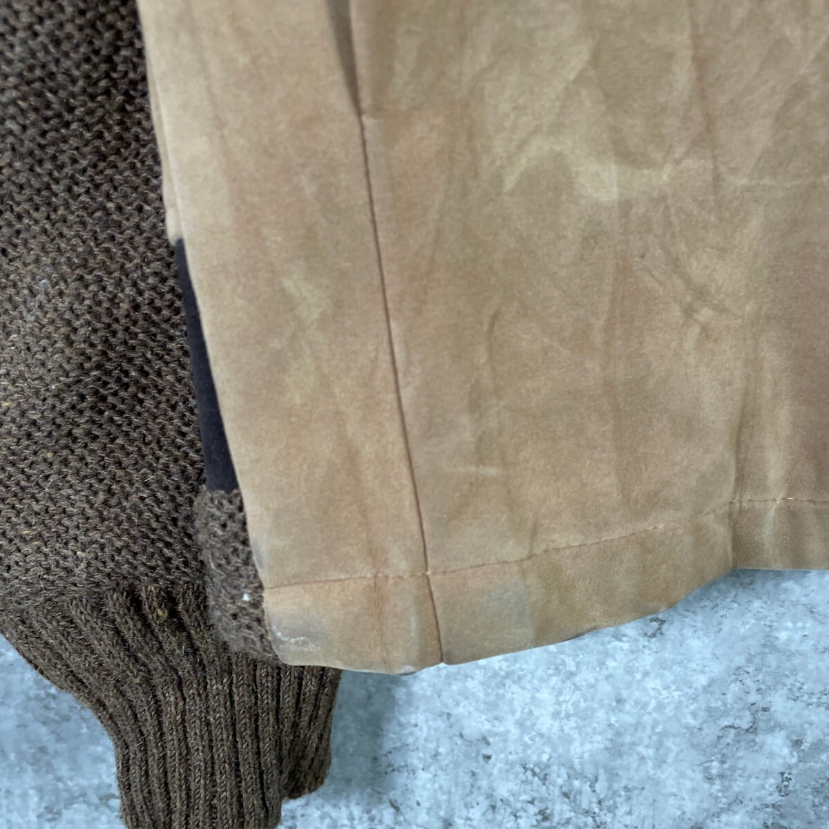 70年代 NAPOLI SUEDE ユーロ スエードレザー×ニットジャケット メンズ