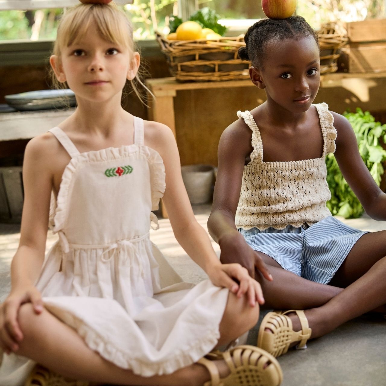 ＜COZMO＞Baby&Kids Dress Dalina コットンリネン エプロンドレス - 5