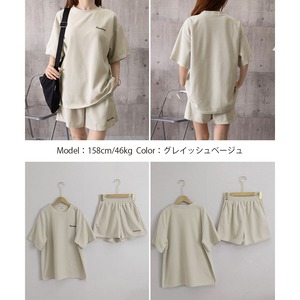 ルームウェア セットアップ Tシャツ ショートパンツ 上下セット レディース 春夏 韓国 おしゃれ きれいめ 大人 シンプル カジュアル リラックス ゆったり 部屋着 大人可愛い 大人女子