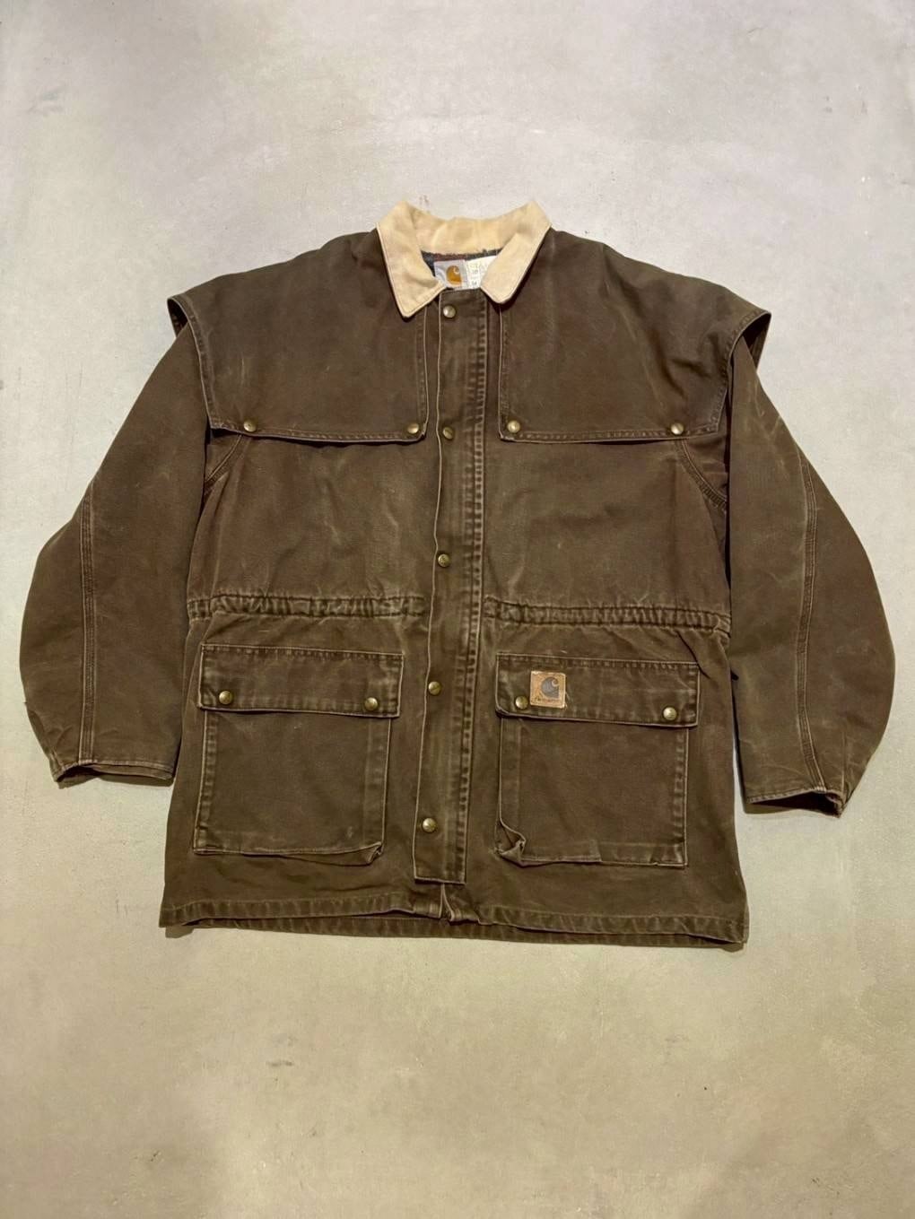 ジャケット・アウター 90s carhartt umbrella cape coat jacket 90s Carhartt umbrella cape duck jacket | Crown Bucks クラウンバックス