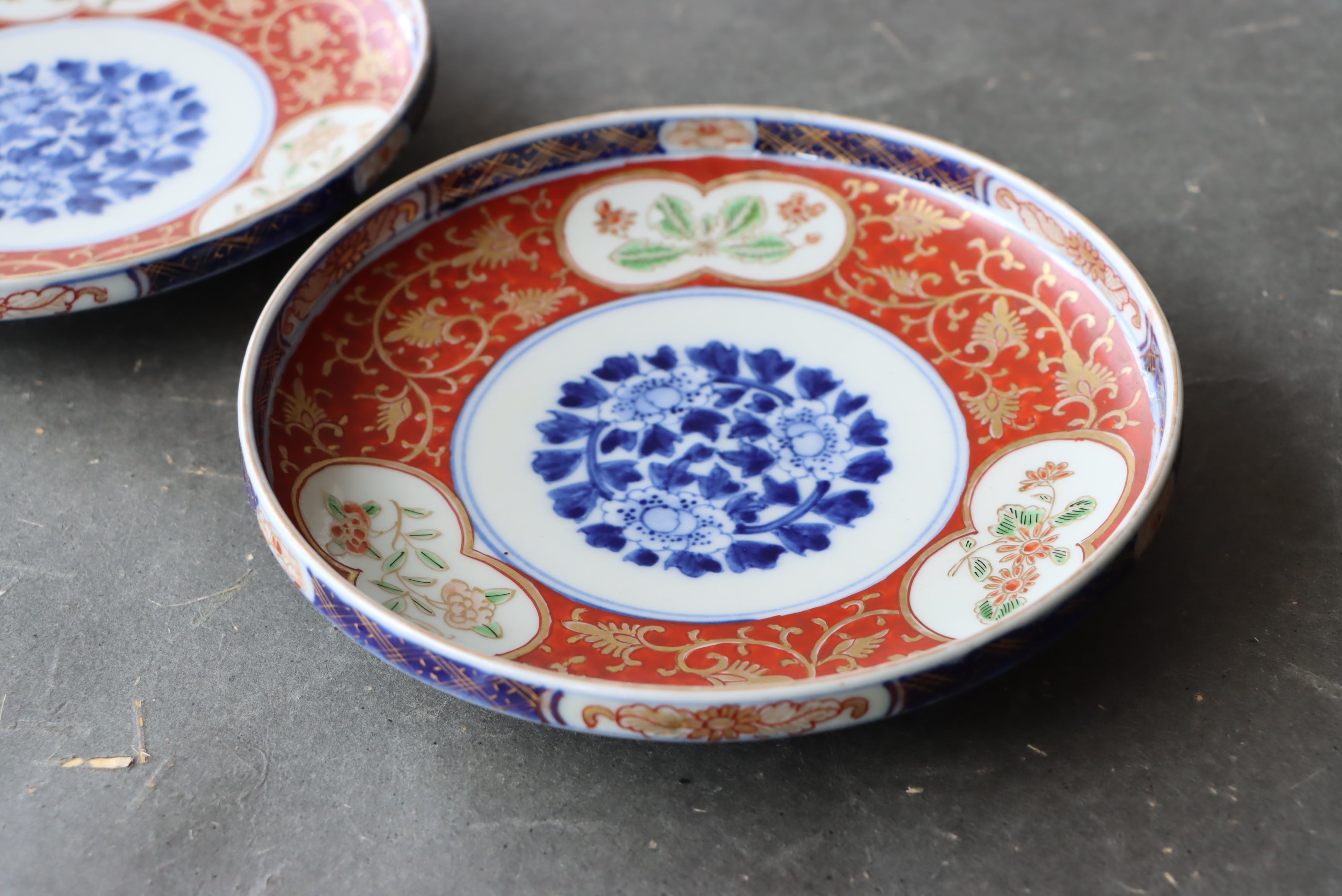 大聖寺伊万里　色絵　芙蓉の図　膾皿　F041AS-CQv 有)新原美術
