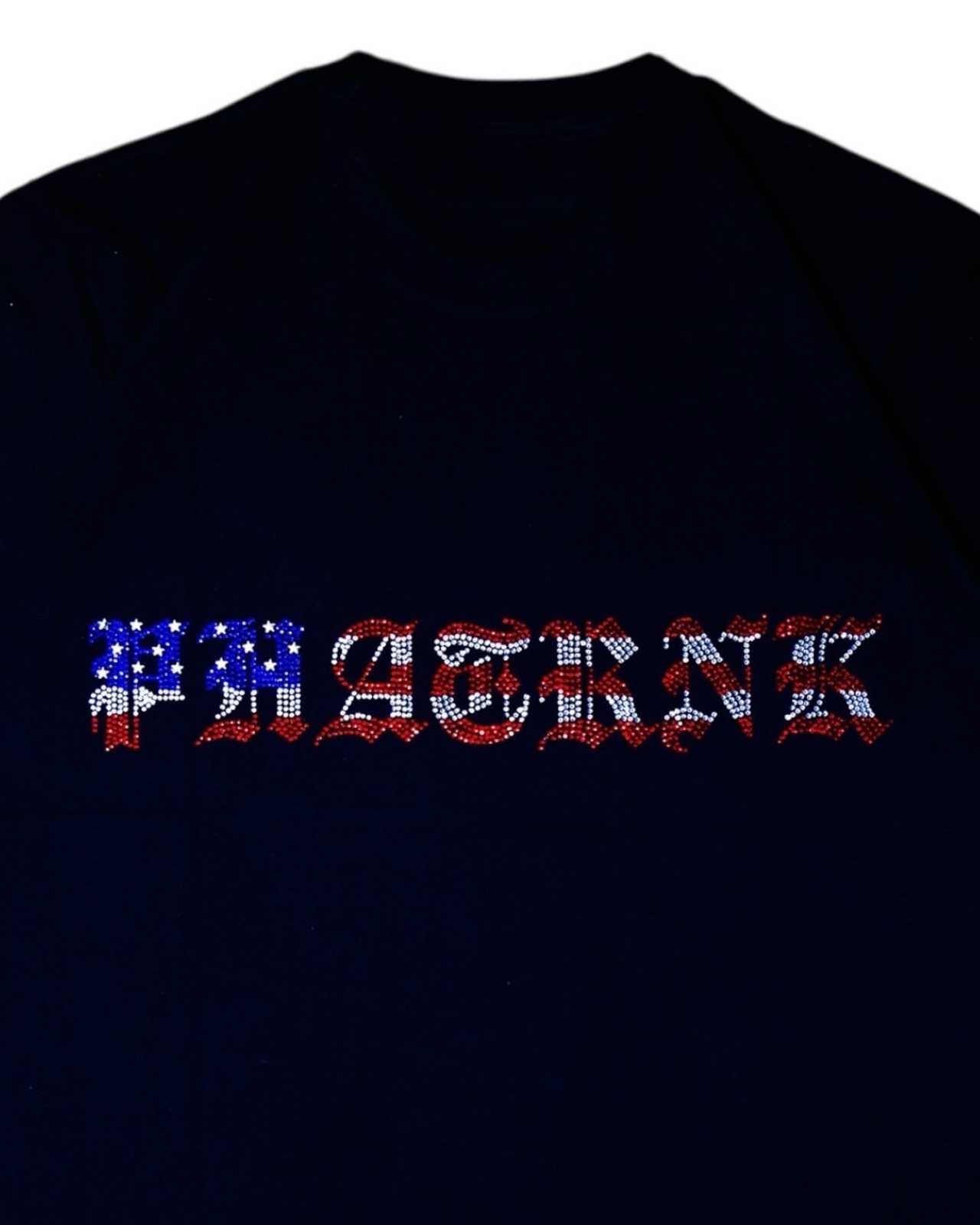 OLD P LOGO USA FLAG RHINESTONE TEE