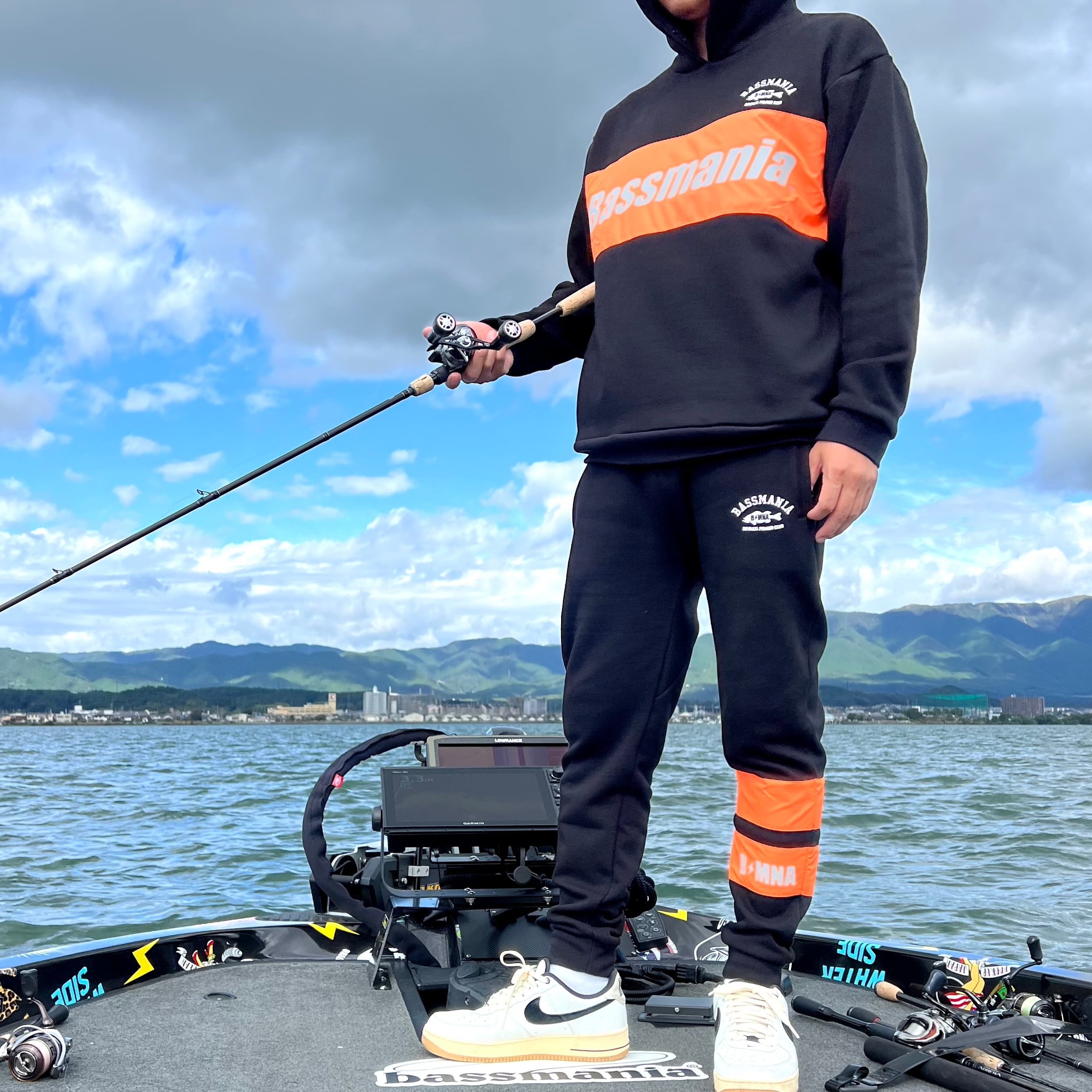 ライン切り替えスウェットジョガーパンツ [BLK/N.ORG] [限定生産