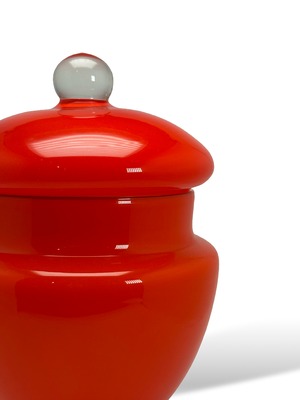 ヴィンテージ雑貨 ガラスキャニスター（蓋付き）